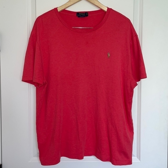 Polo Ralph Lauren Men’s Crewneck Classic Fit T-Shirt Melon L - Picture 1 of 4